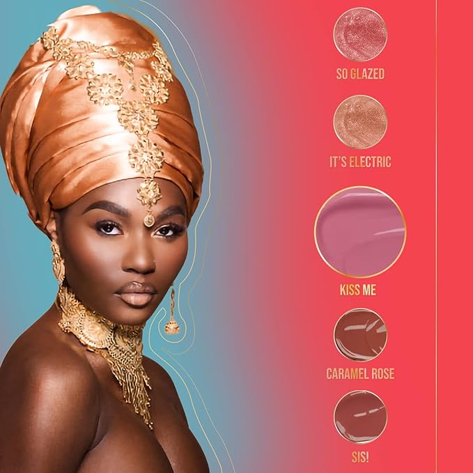Juvia's Place Lip Gloss Reflect Kiss Me,Soft Rosy Baby Pink,Smooth and Creamy, Long Lasting Non-Sticky, Luscious High Shine Glow,16 oz,