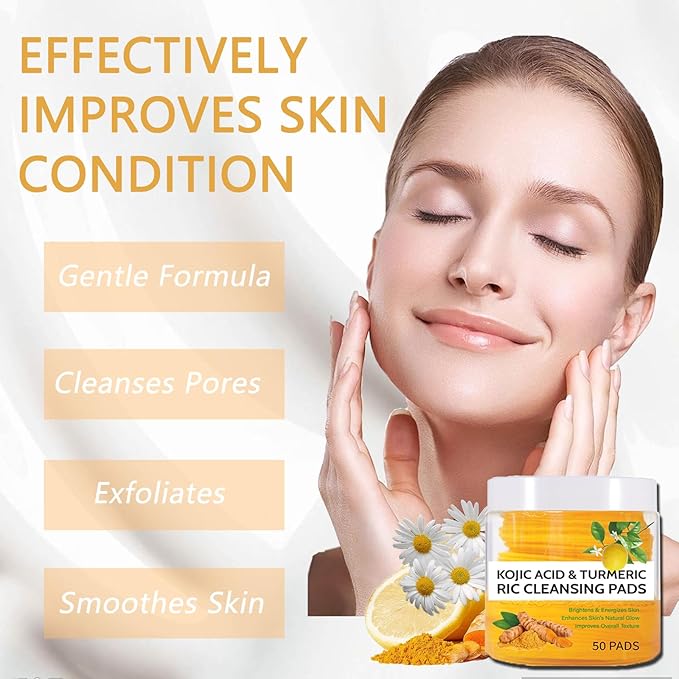 Turmeric kojic acid cleansing pads,