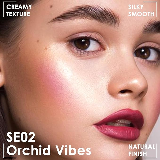 FOCALLURE 3 PCS Liquid Contour Stick,Moisturizing Highlighter,Blush and Makeup,Orchid Vibes