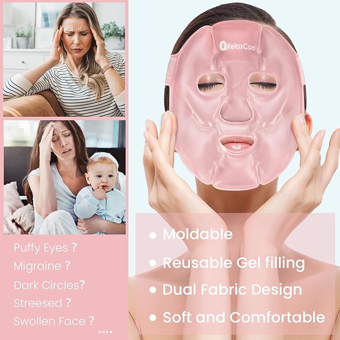 Cold face eye mask ice