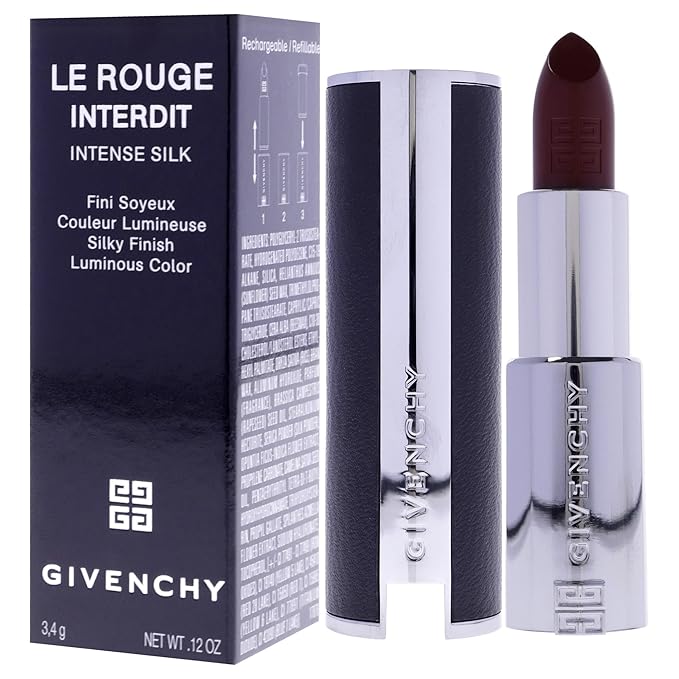 Givenchy Le Rouge Interdit Intense Silk Lipstick - N334 Grenat Volontaire for Women - 0.11 oz Lipstick