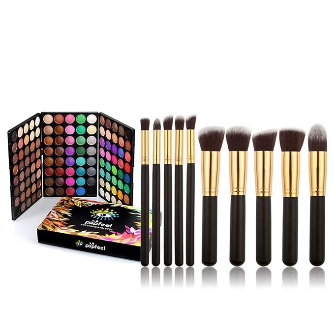 120 Color Eyeshadow Palette Kit with 10 Pcs