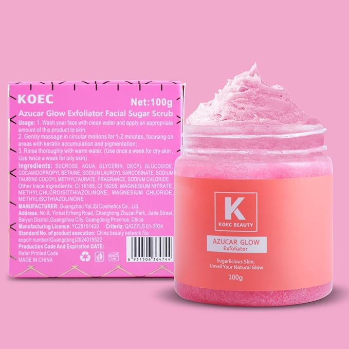Exfoliating Facial Scrub, Sugar Scrub Skincare 3.52oz