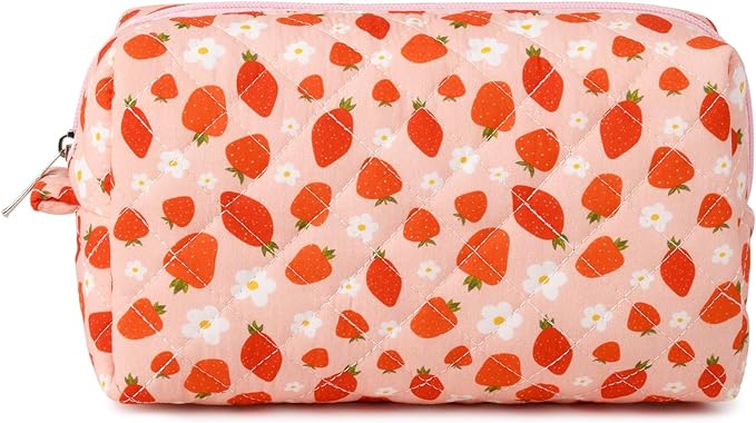 Soidram pink makeup bag quilted