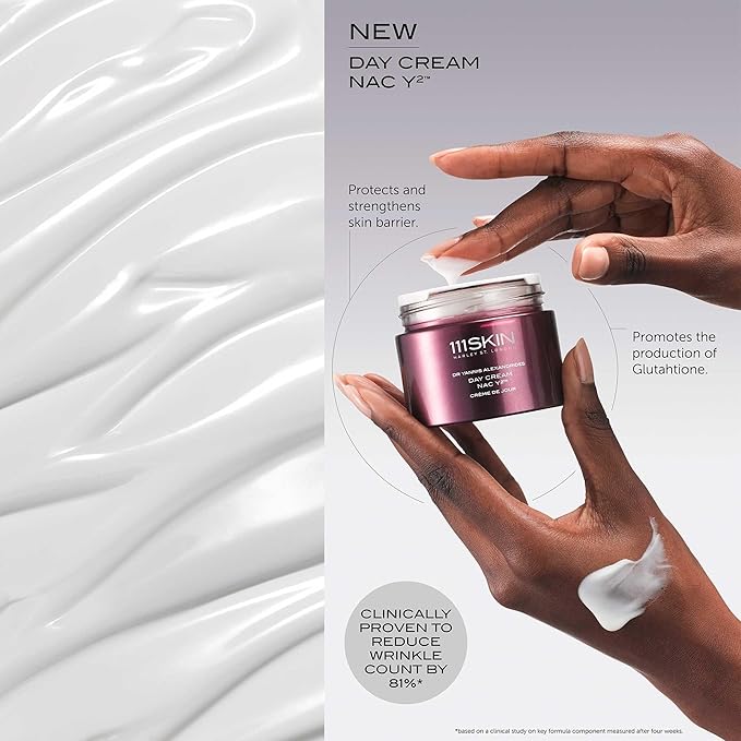 111SKIN Repair Day Cream Light NAC Y2 – Lightweight Hydrating Moisturizer with Hyaluronic Acid – Reduces Redness & Fine Lines – Firming Face Cream for Smooth, Radiant Skin, 1.69 fl oz