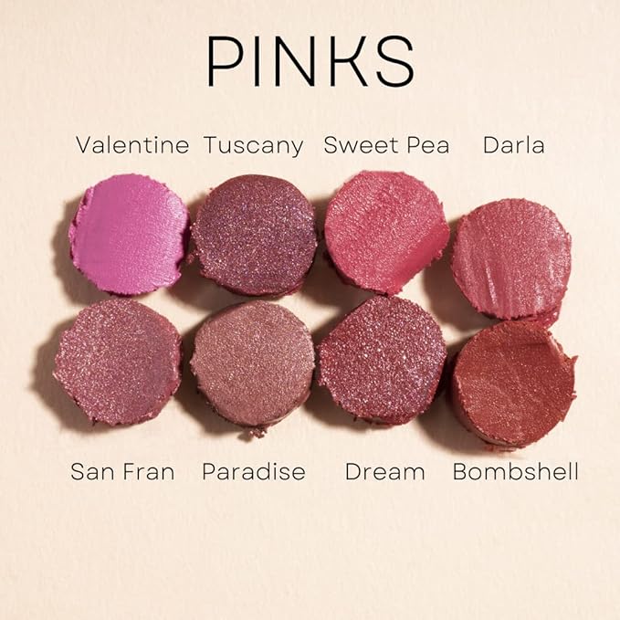 Honeybee Gardens Truly Natural Long Lasting Lipstick, San Francisco, Pink and Peach With Rose, Naturally Hydrating & Nourishing, Vegan, Gluten-Free & Cruelty-Free, 0.13 oz / 3.8 g