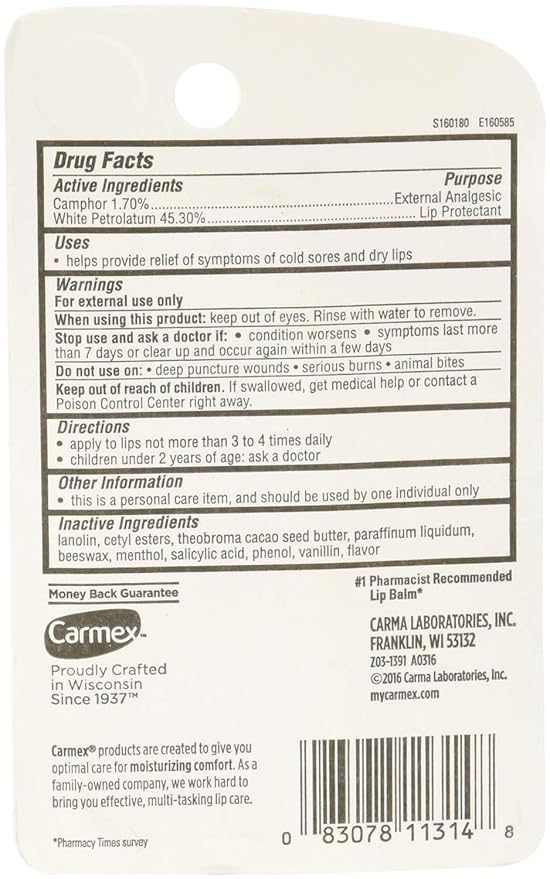 Carmex Classic Lip Balm Medicated 0.35 oz