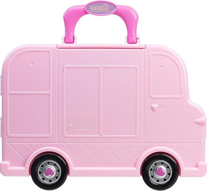 Barbie Car Makeup Kit for Girls, Real Washable