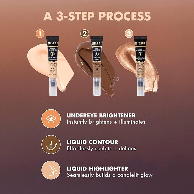Milani Conceal + Perfect Liquid Highlighter for Added - Molten