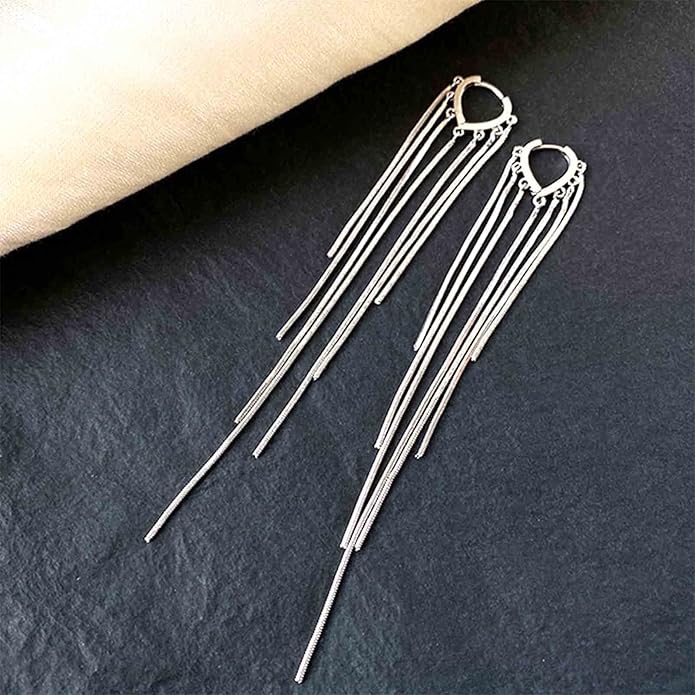 Boho Long Tassel Chain Earrings Fringe Drop Dangle