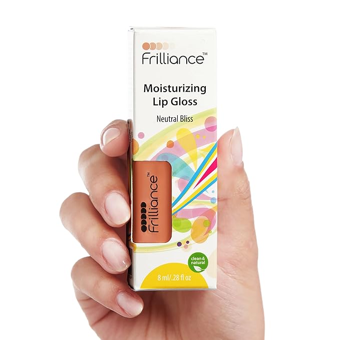 Moisturizing Natural Lip Gloss, Neutral Bliss Color, Vegan Lip 8 ml