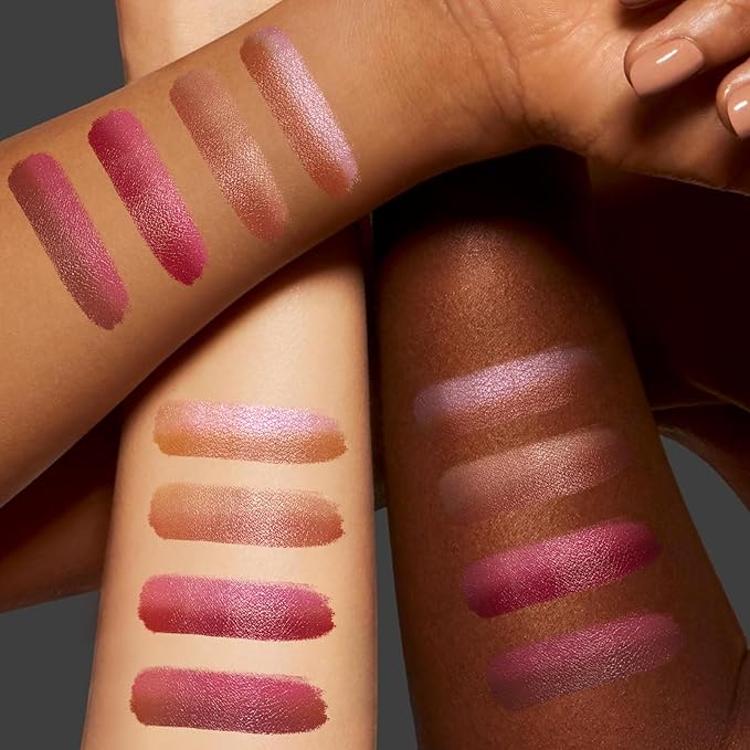 4Pcs Bitten Lips Lipstick Set, Shiny Nude Matte Long