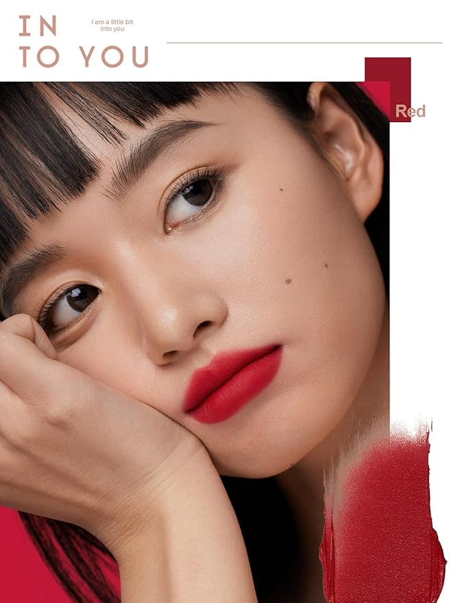 INTO YOU Matte Lipstick Velvet Lip Stain Lip Mud Long Lasting Waterproof Lipstick Lip Gloss Makeup Moisturizing Lipstick for Women (L-Rd01)