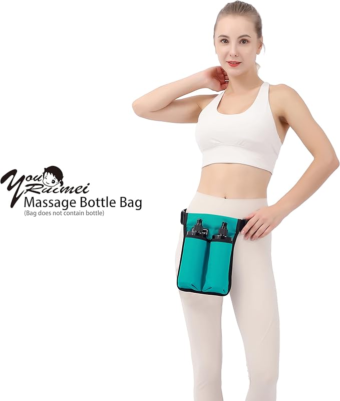 Massage Bottle Bag ,Massage Therapist Holster, Massage Lotion Holster,(YR-2KD-MailGreen)