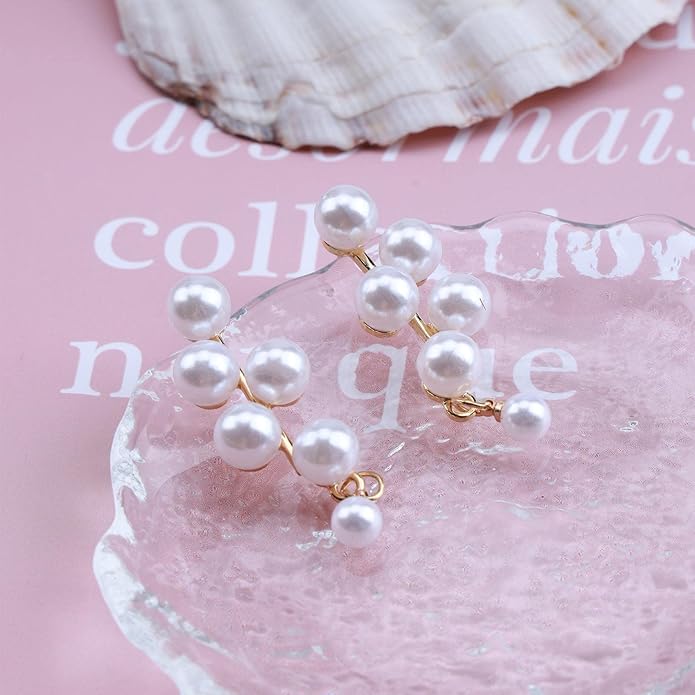Boho Pearl Drop Earrings Long Pearl Tassel Earrings