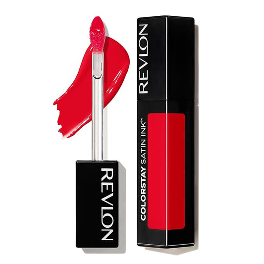 Revlon Liquid Lipstick, Face Makeup, ColorStay Satin Ink, Longwear Rich Lip Colors, Formulated with Black Currant Seed Oil, 015 Fire & Ice, 0.17 Fl Oz