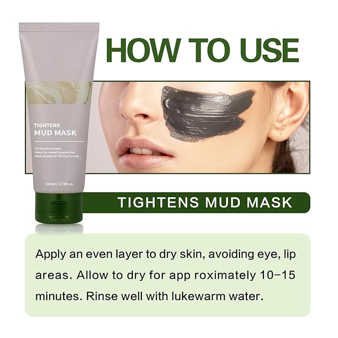 TLM Recovery Mud Mask | Relief Mud Mask | Korean Mud Masks for Face | Hydrating & Moisturizing Deep Pore Cleanser (With brush)