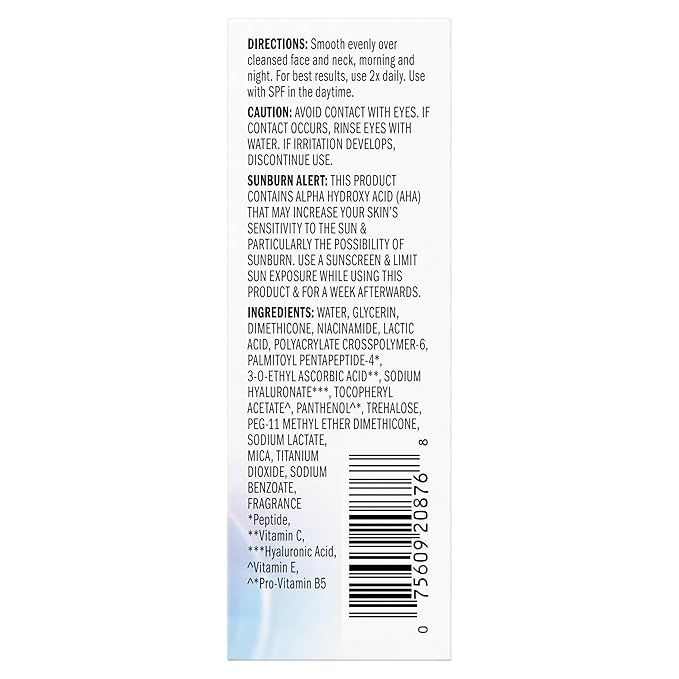 Olay Super Serum - Vitamin C & E, Niacinamide, Collagen Peptide, AHA - Glass Skin Care for Face - Brightening, Hydrating, Firming, Evens Tone, Smooths Fine Lines, Dark Spot Reduction, 1.0 Oz
