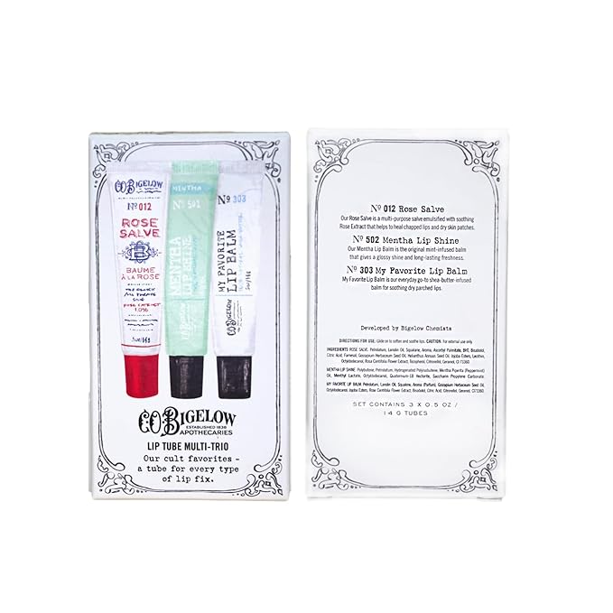 C.O. Bigelow Lip Balm Tube Trio, oz