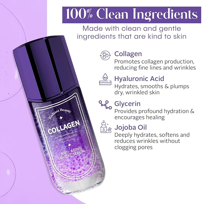 Collagen Anti-Aging Facial Serum - Deeply Moisturizing & Smoothing, Diminishes Dark Spots & Wrinkles - Dermatologist Tested, Korean Skin Care - 50mL / 1.69 fl.oz