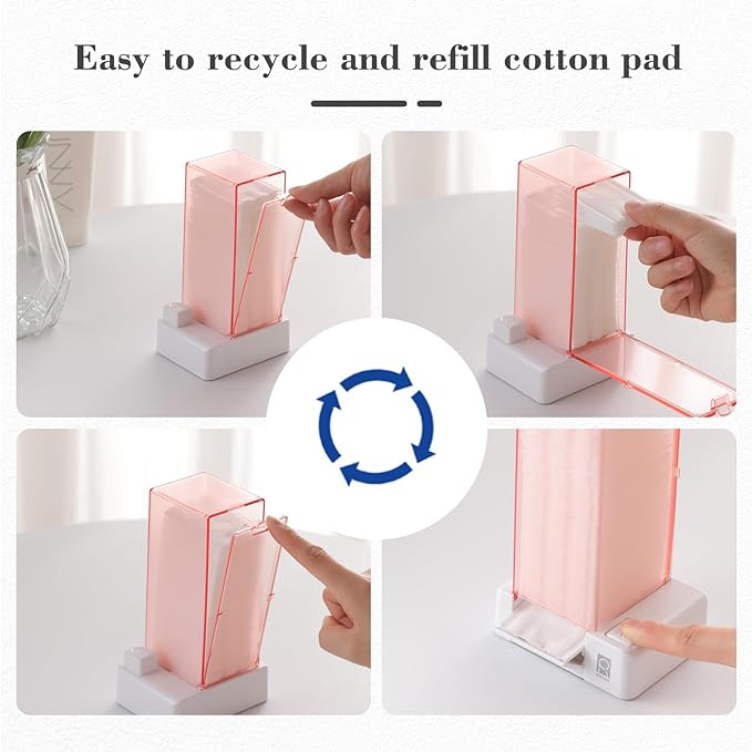 Cotton pad dispenser, press type