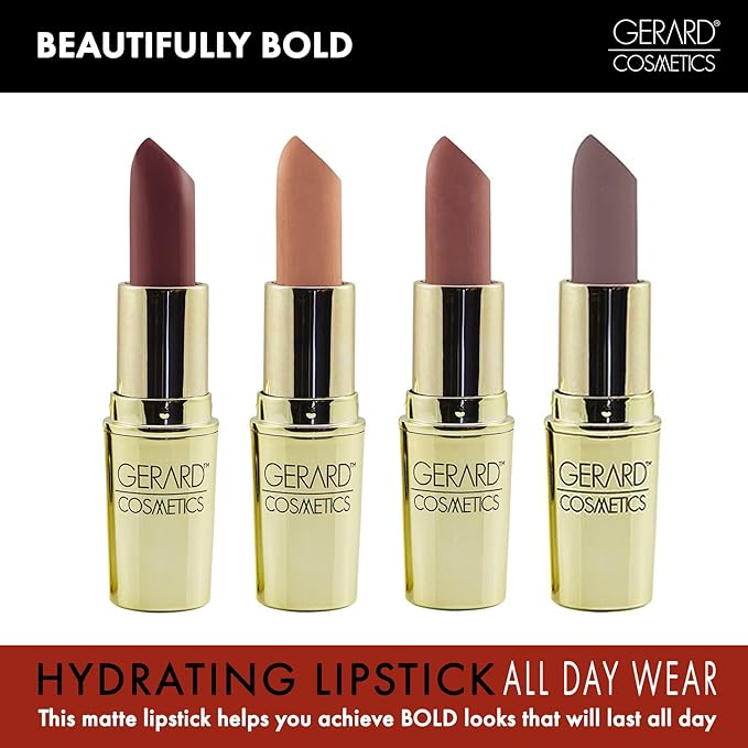 Gerard Cosmetics Lipstick 1995 | Neutral Pink Mauve Lipstick with Comfort Matte Finish | Highly Pigmented, Smooth Formula with Hydrating Ingredients | Cruelty Free & Made in USA
