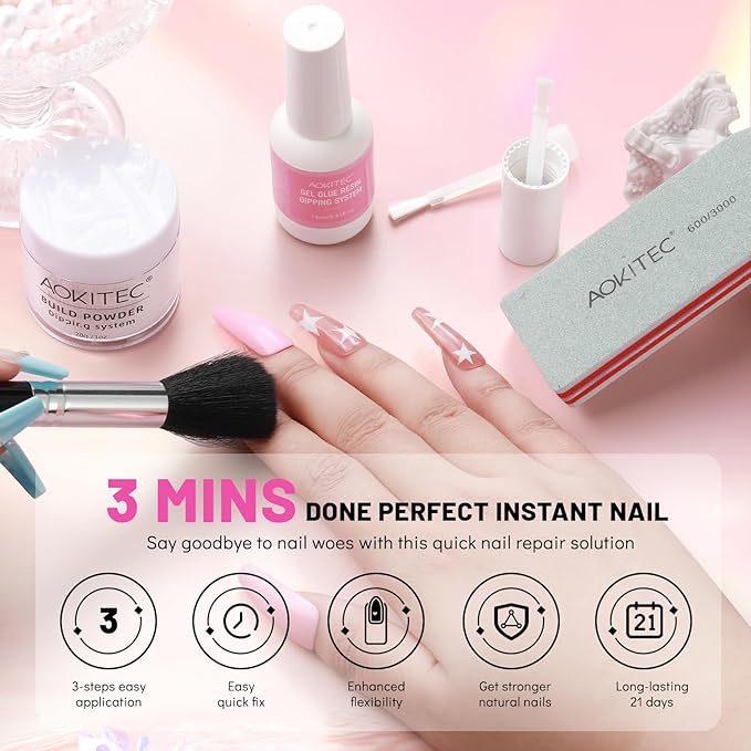 Aokitec Clear Dip Powder For