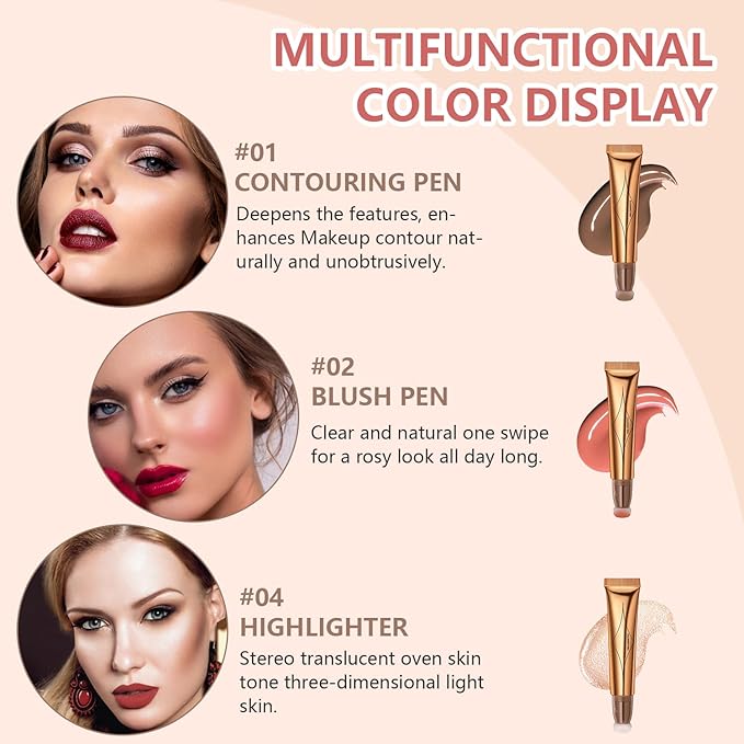 Liquid Contour Beauty Wand Set,Blush Liquid Contour Stick