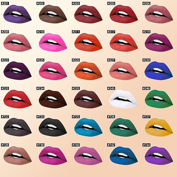 Green Matte Liquid Lipstick, Long Lasting High Pigmented Lipstick, 5ml