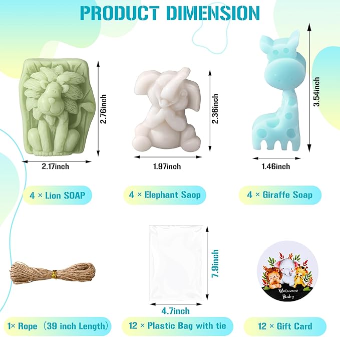 Hoolerry 12 Set Animal Soap Baby