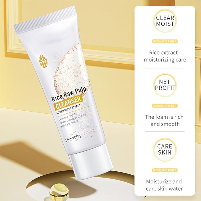 Rice Skin Care Sets, 5Pcs Face Hydrating