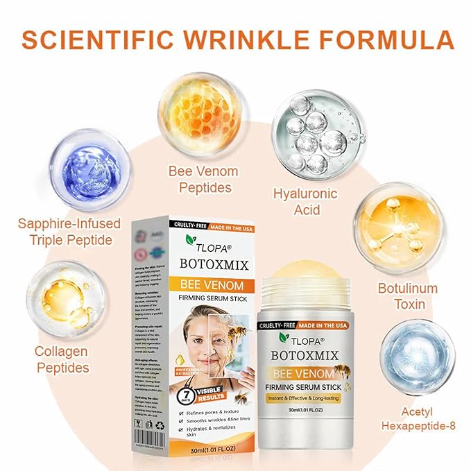 Botox Bee Venom Firming Serum Stick, Advanced Firming & Wrinkle-Reducing Cream, Bee Venom Wrinkle Remover Cream, Bee Venom Firming Serum Stick, Hydrates & Nourishes Skin (2PCS)