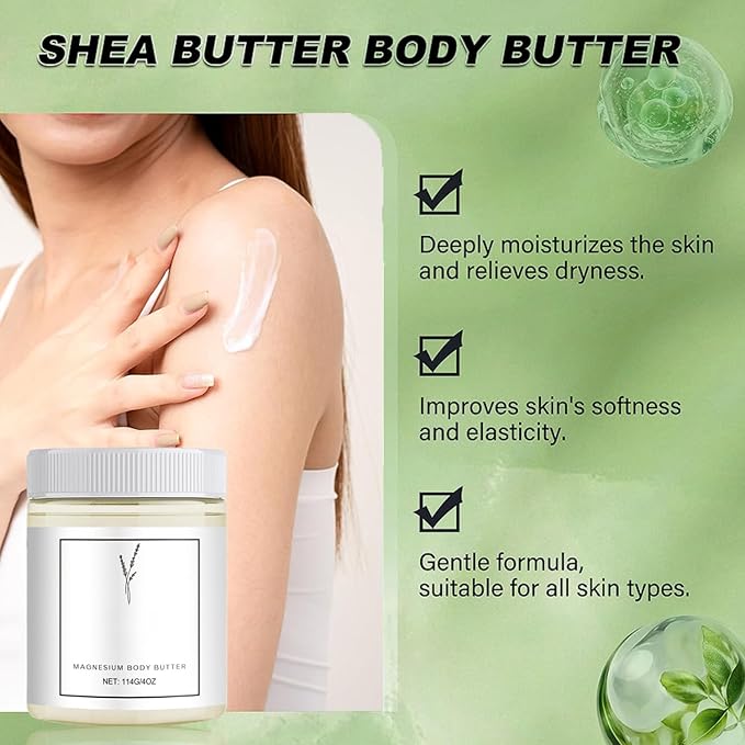 Neuropathy Cream, Magnesium Cream for Neuropathy,Magnesium Body Butter,Long-Lasting Hydration to Keep Skin Feeling Soft,Suitable for All Skin Types(2pcs)