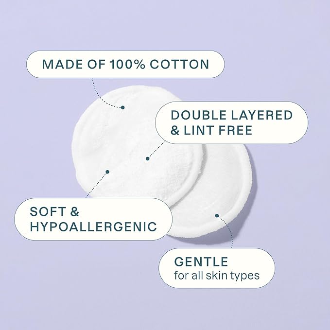 Cliganic premium 100% cotton makeup