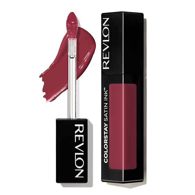 Revlon Liquid Lipstick, Face Makeup, ColorStay Satin Ink, Longwear Rich Lip Colors, Formulated with Black Currant Seed Oil, 005 Silky Sienna, 0.17 Fl Oz