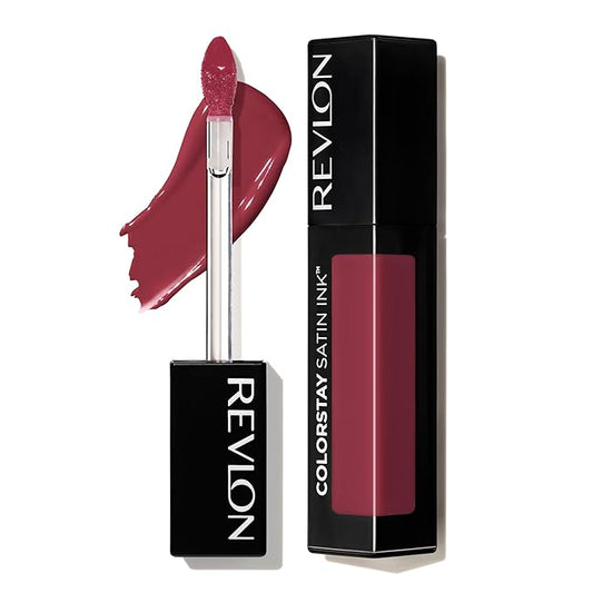 Revlon Liquid Lipstick, Face Makeup, ColorStay Satin Ink, Longwear Rich Lip Colors, Formulated with Black Currant Seed Oil, 005 Silky Sienna, 0.17 Fl Oz