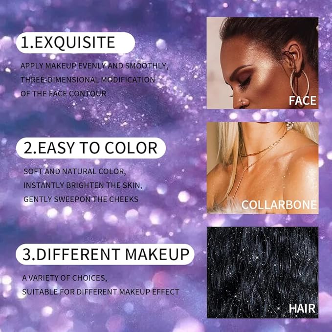 2pcs Polvo De Hadas Highlighter Set, White Fairy Kit (Moonbeam)