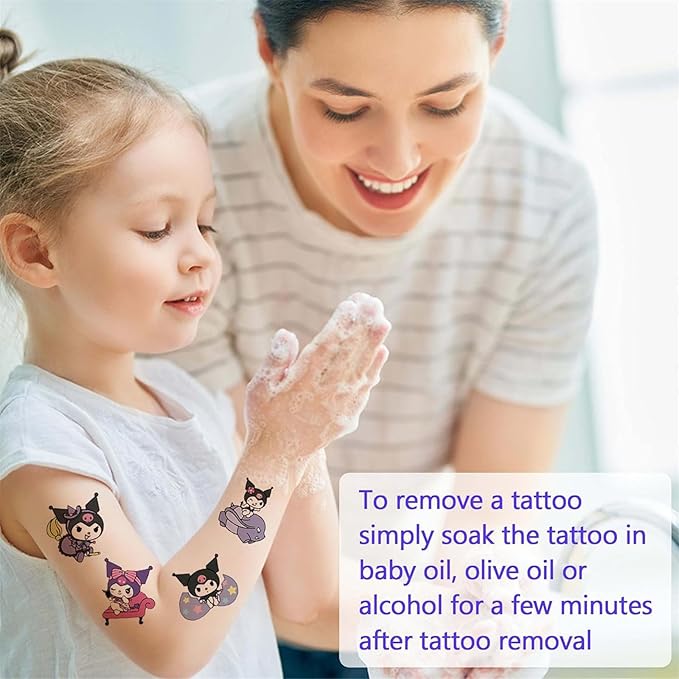 40pcs Kuomi Temporary Tattoos for Kids, kuro-mi Party Gifts (Klm)