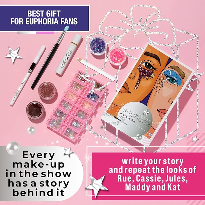 Euphoria makeup kit with glitter