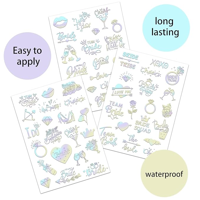 60 Styles of bachelorette party Tattoos,waterproof long lasting Party Decoration