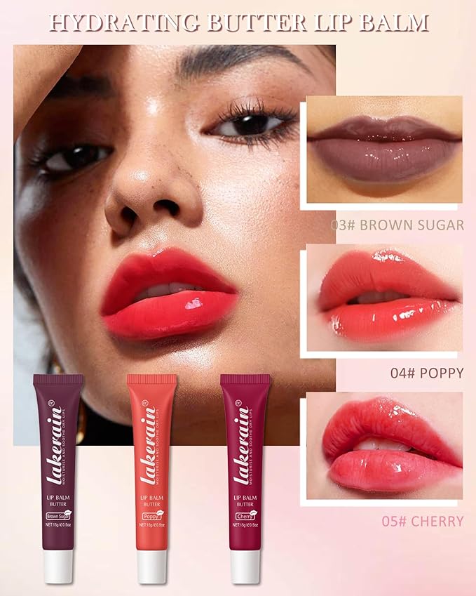Tinted Lip Butter Balm-3 Colors Vanilla Oil