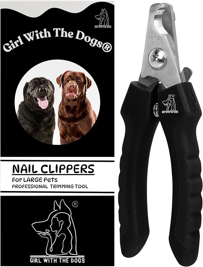 Pet nail clippers by girl