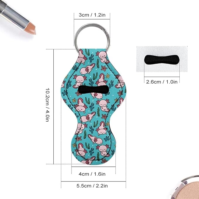 Chapstick Holder Keychain for Lipstick Lip Girls
