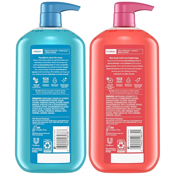 Suave Body Wash Variety Bundle –