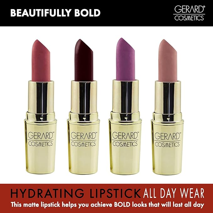 Gerard Cosmetics Lipstick Buttercup | Nude Pink Buttercup Lipstick with Luxe Satin Finish | Highly Pigmented, Smooth Formula with Hydrating Ingredients | Long Lasting | Cruelty Free & Made in USA