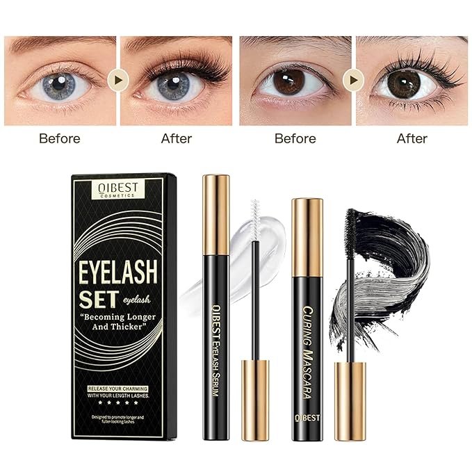 Makeup Sets.Lash serum.Mascara.Waterproof Smudgeproof Long Lasting.Gift Kit