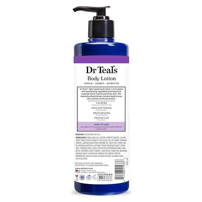 Dr Teal's Body Lotion, Lavender Essential