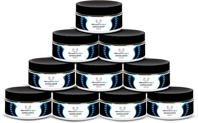 Massage Cream Emollient, Vanilla Scent, Deep & Soft Tissue, Physical Body & Muscle Therapy, Safe & Clean Ingredients, Ideal Use with Hands & Tools - Vanilla Scent, 10 Jars (8oz Each)