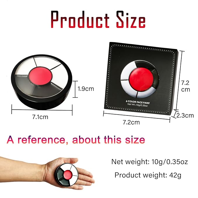 Clown Makeup Kit Face Paint Clown Wheel Black