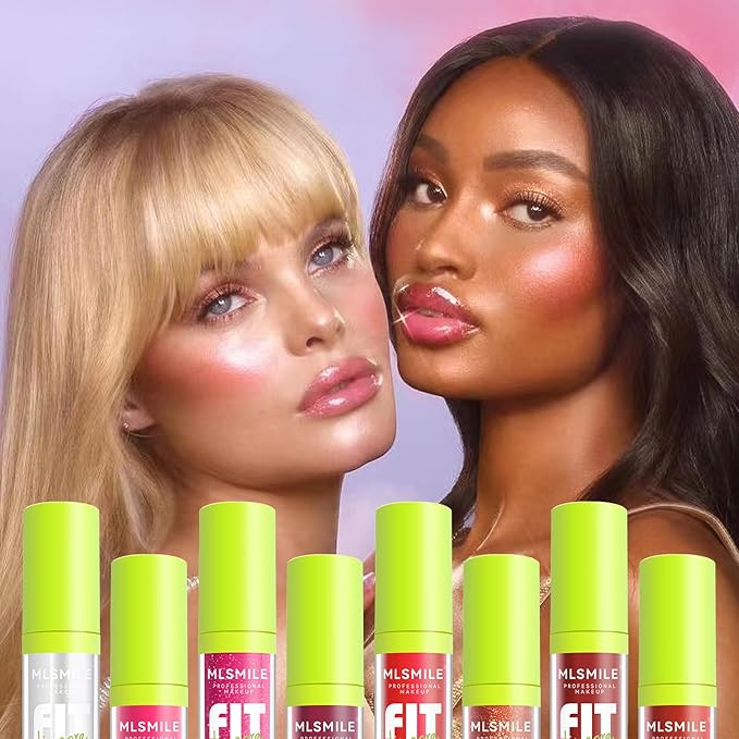 8 Colors Lip Oil Lip Glaze, Big Brush Lip